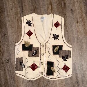 Dressbarn • Vintage Patchwork Fall Corduroy Vest